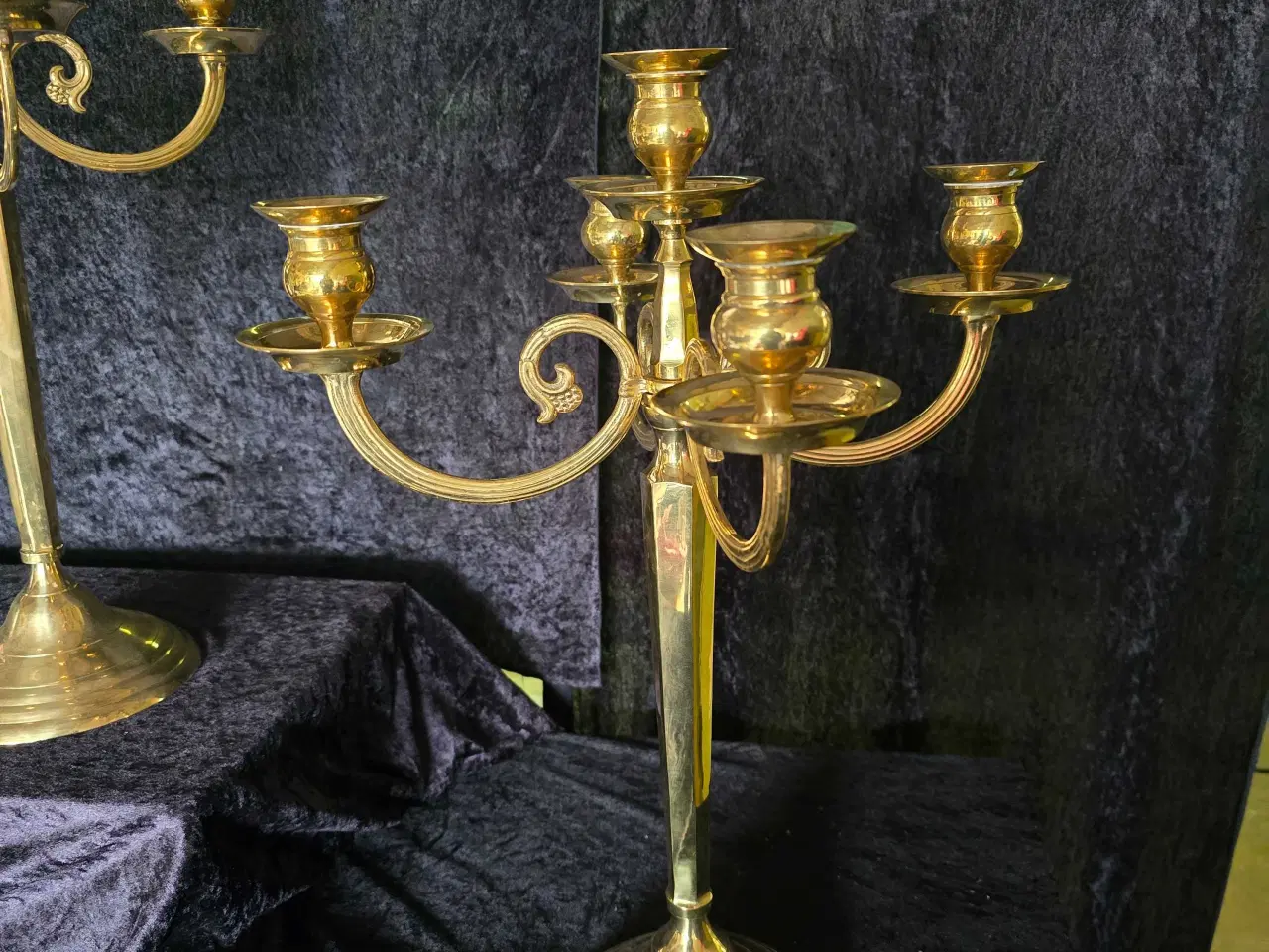 Billede 2 - 5 armet Lysestager . 55 cm høje