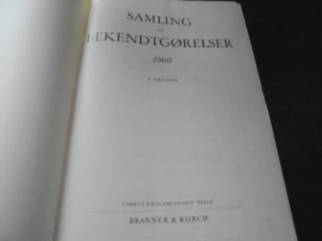 Billede 2 - Samling af Bekendtgørelser 1960