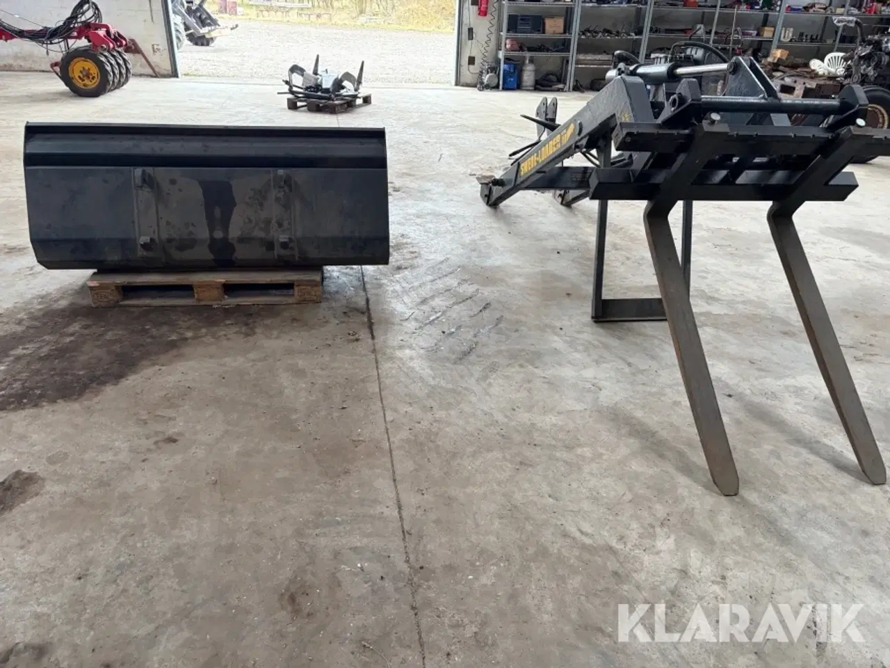 Billede 7 - Frontlæsser med gafler og skovl Swede-Loader