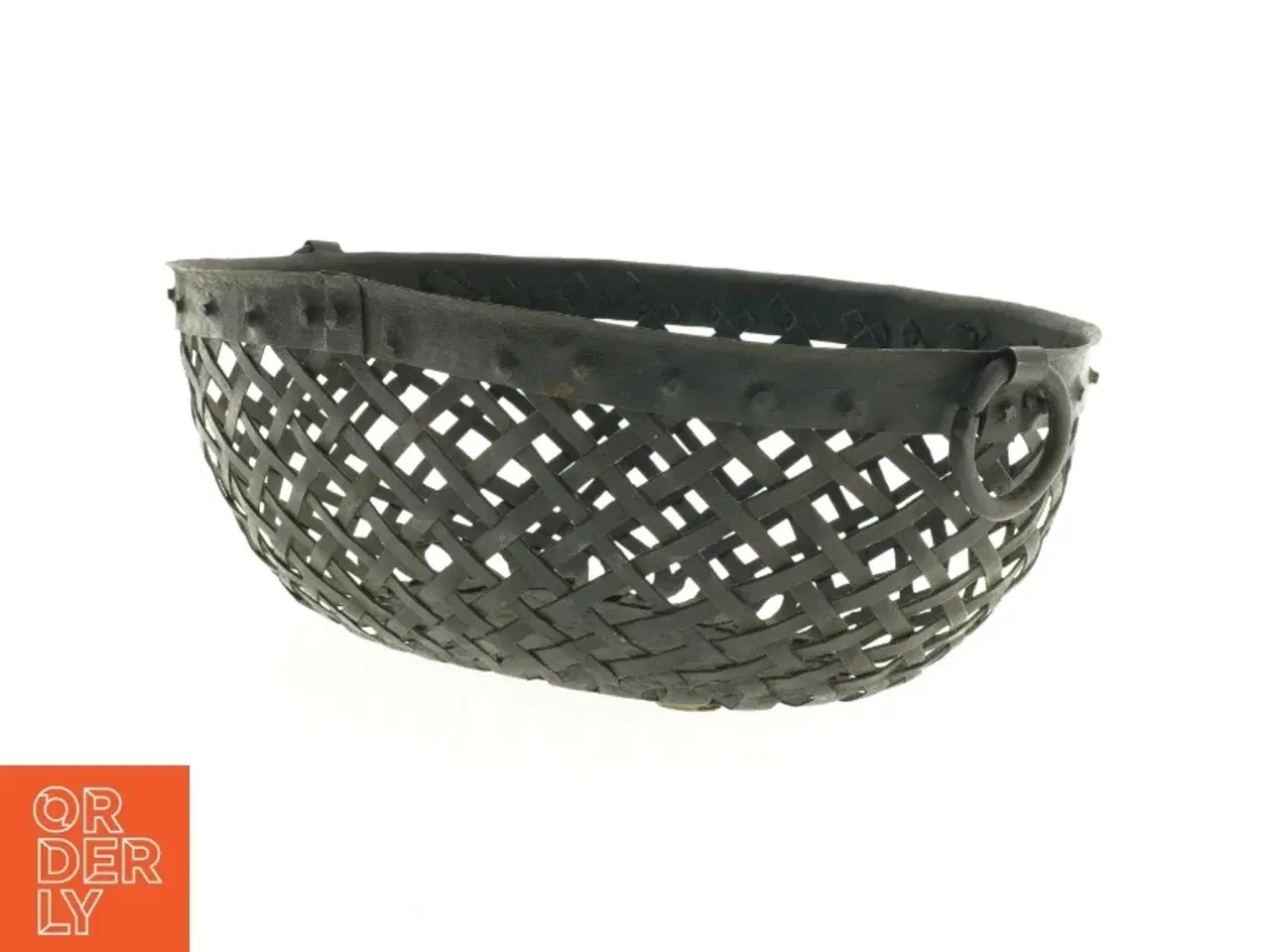 Billede 1 - Smedejern Metal kurv med håndtag (str. 36 x 24 x 12 cm)
