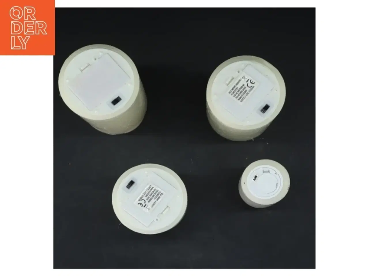 Billede 3 - Elektriske bloklys sæt med batteri (str. 15 cm. 12,5 cm. 10 cm. 6,5 cm)