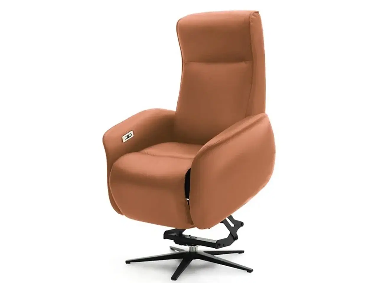 Billede 1 - Lindebjerg Otiumstol 360 - Luksus - Lys cognac - m. løftefunktion