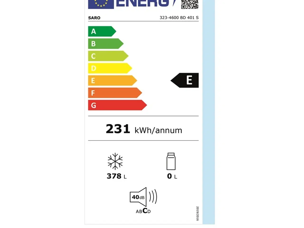 Billede 2 - Kummefryser – 378 liter – Model BD 401 S