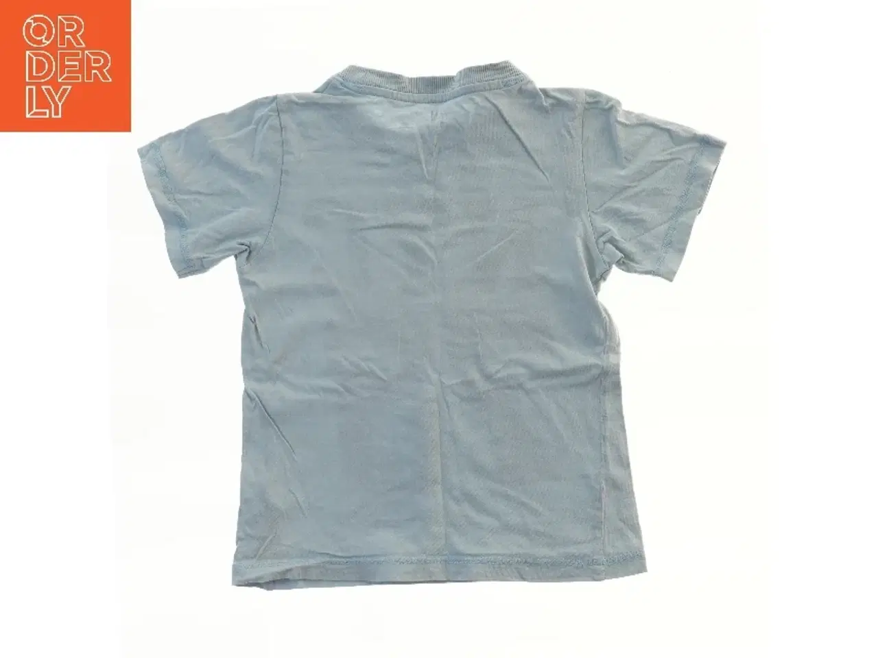 Billede 2 - Lyseblå T-Shirt med tryk fra H&M (str. 98)