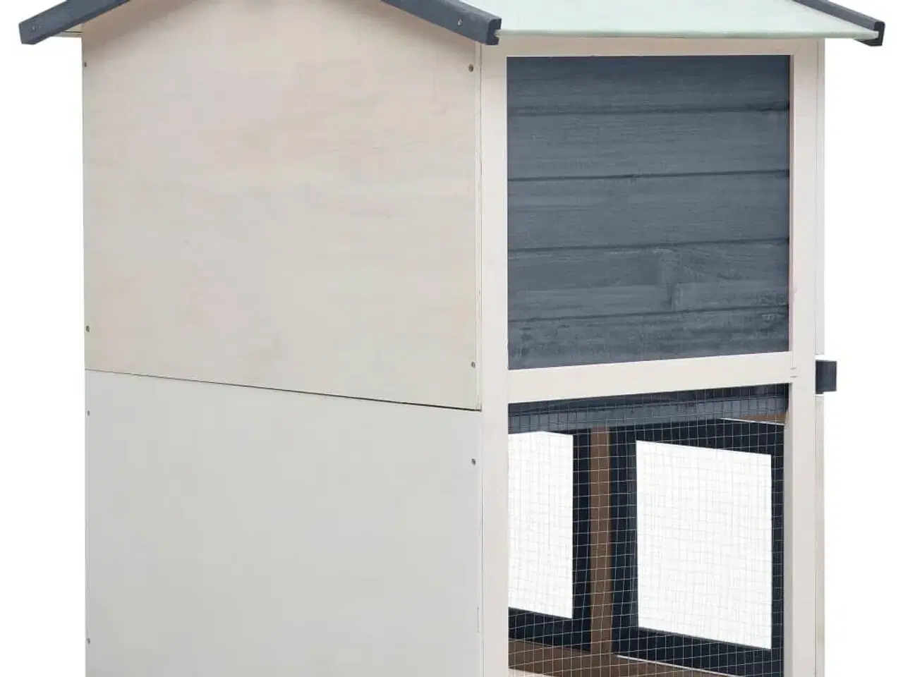 Billede 5 - Udendørs kaninbur 3 døre træ grå