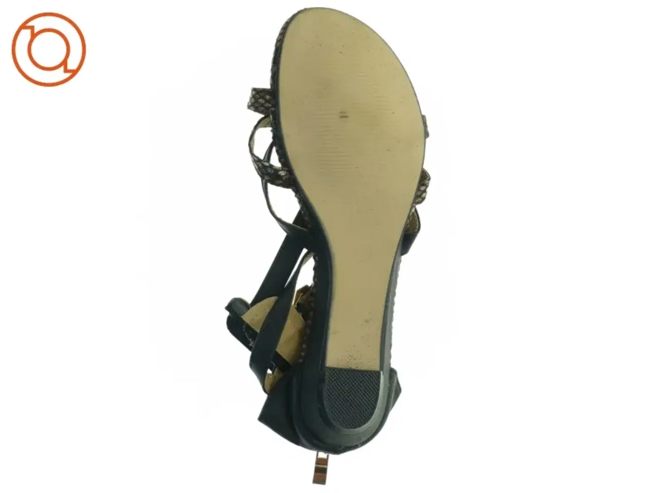 Billede 5 - Sorte sandaler med hæl og lynlås (str. 37)