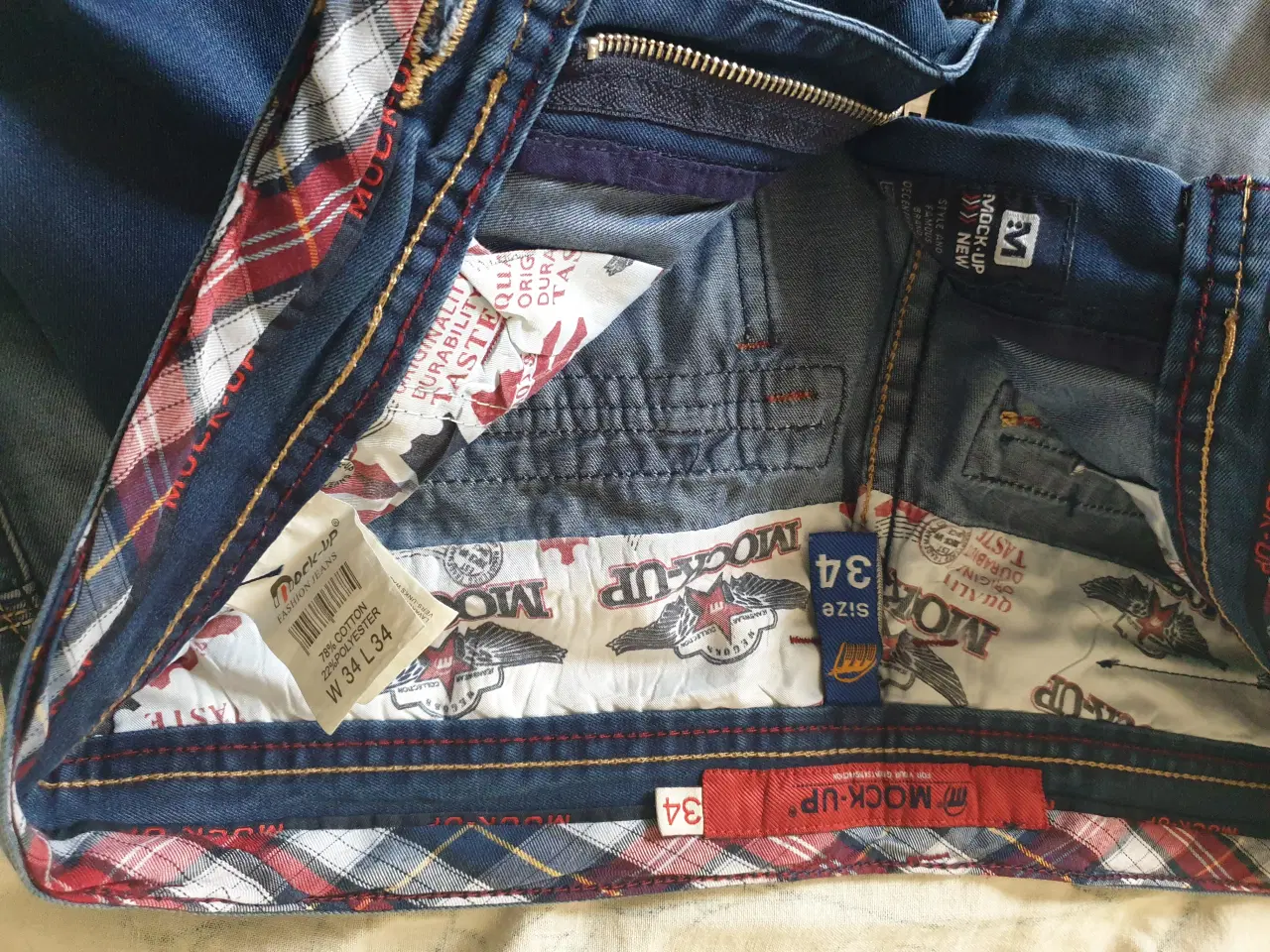 Billede 5 - Jeans, MOCK-UP, str. 34, Blå, Ubrugt Cargo