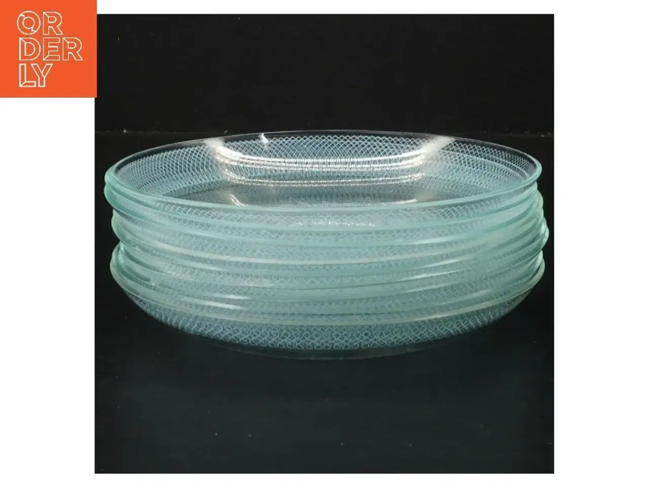 Billede 1 - Set med 9 glas tallerkener (str. 9 stk Ø 16 cm)