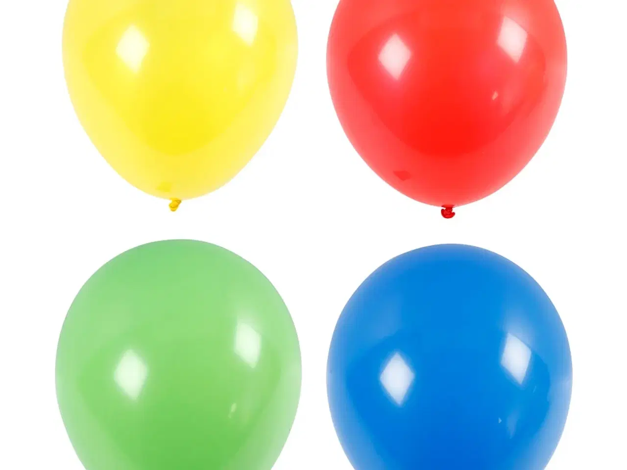 Billede 1 - Balloner, kæmpe, diam. 41 cm, blå, grøn, rød, gul, 4stk./ 1 pk.