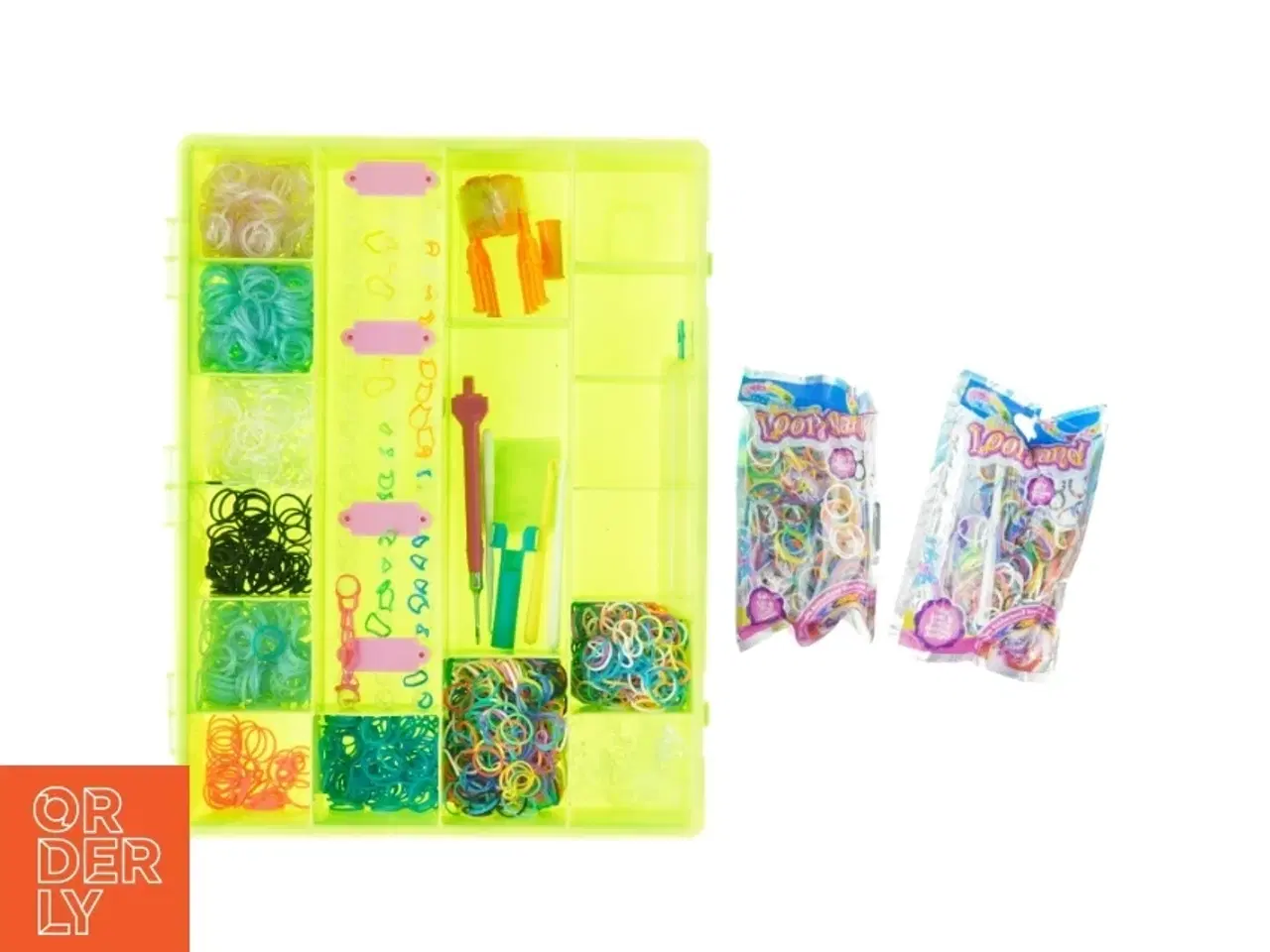 Billede 1 - Loombands sæt i opbevaringsboks (str. 35 x 26 cm)