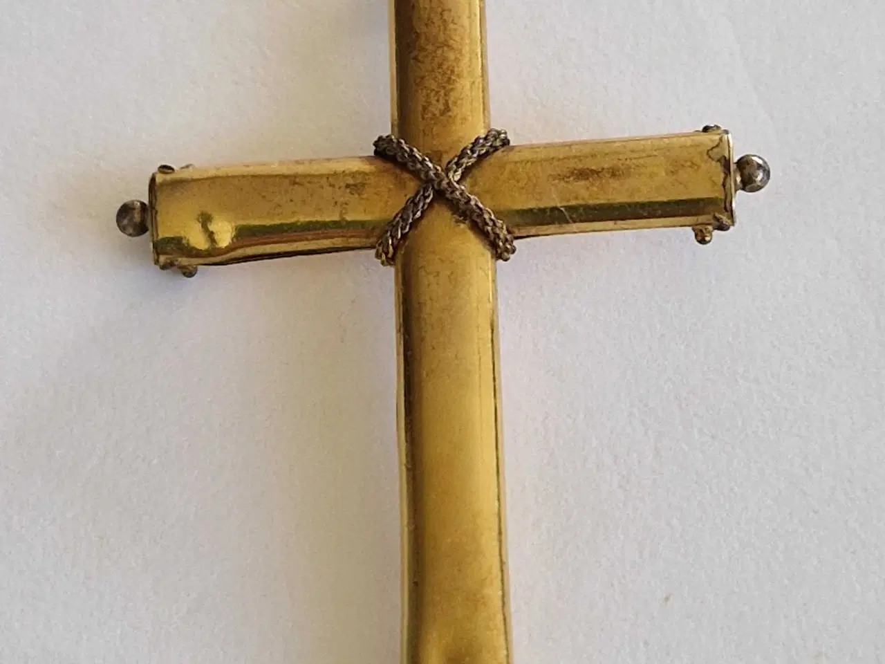 Billede 3 - Antikt forgyldt edwardiansk kors fra ca år 1900