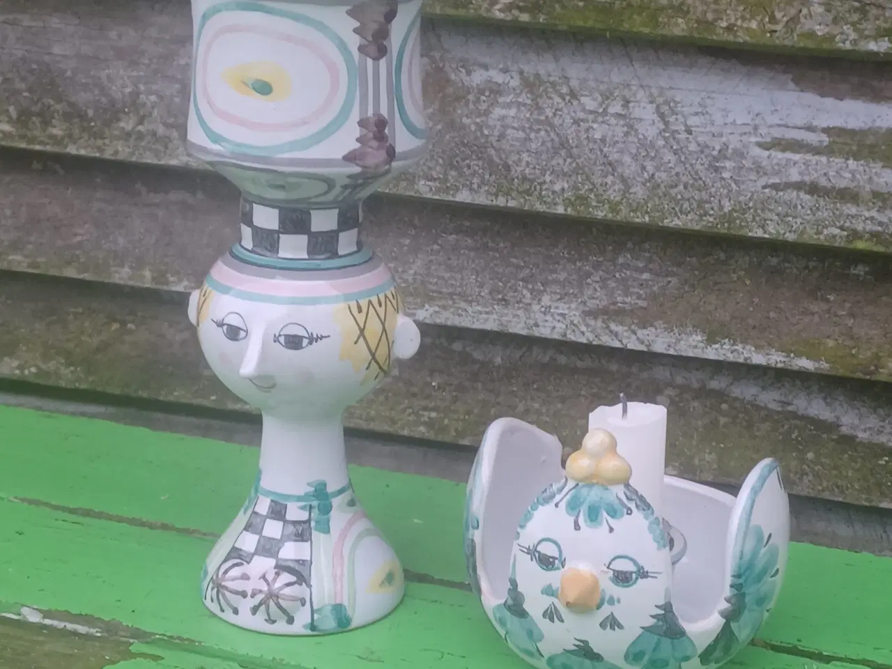 Billede 10 - Original Bjørn Wiinblad Tulipa og fugle lysestage