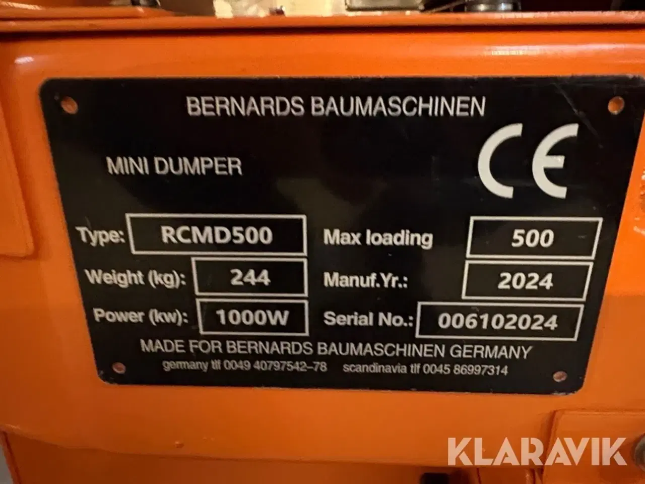 Billede 12 - Mini dumper Bernards RCMD500