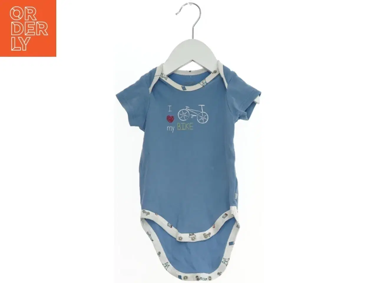 Billede 1 - Baby Bodystocking med cykelmotiv (str. 68)