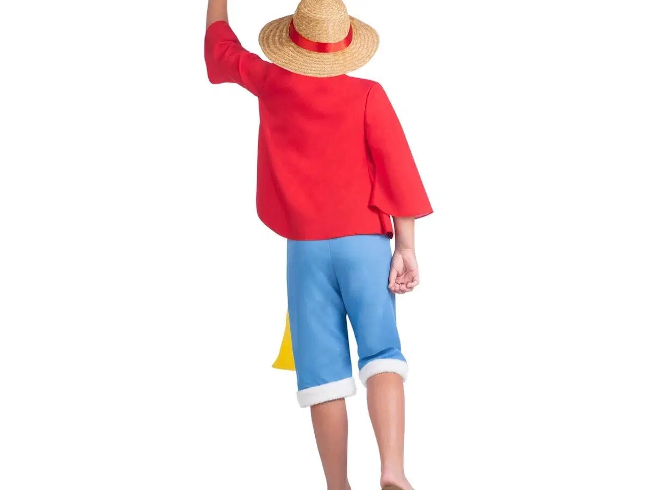 Billede 3 - Luffy børnekostume - +7 år (sæt med hat, jakke, t‑shirt, bælte og bukser)
