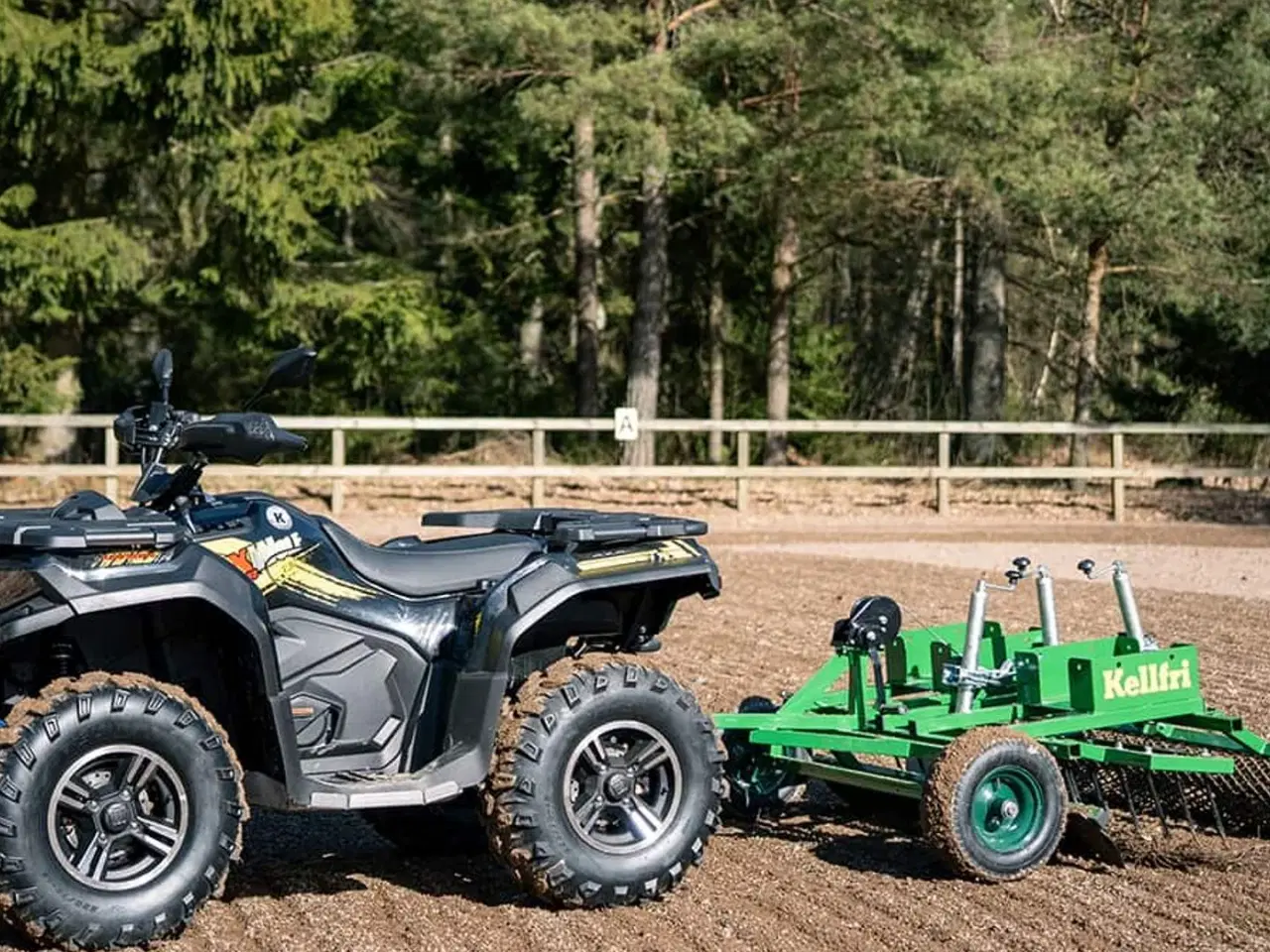 Billede 5 - Kellfri Ridebaneplaner / fabriksny / efterspændt model til ATV og kugletræk / 150 cm bredde