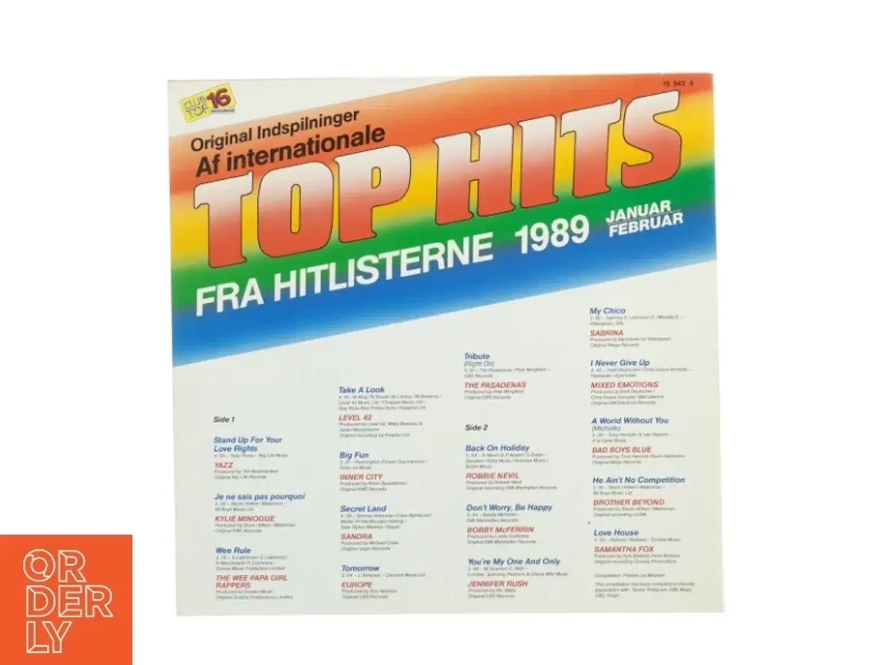 Billede 4 - Vinylplade &#39;Top Hits 1989&#39; (str. 31 x, 31 cm)