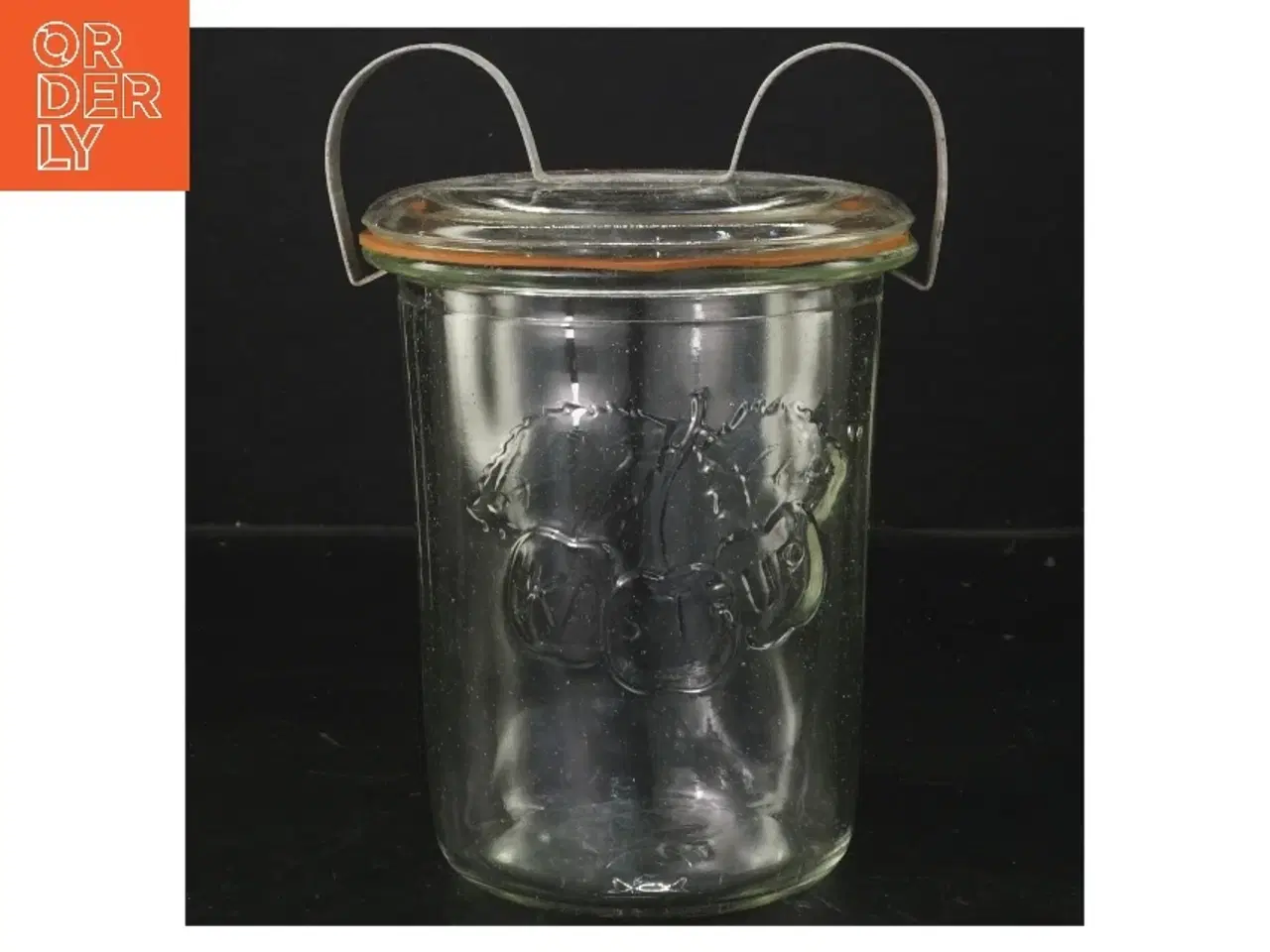 Billede 1 - Glasbeholder med låg (str. 13x15 cm)