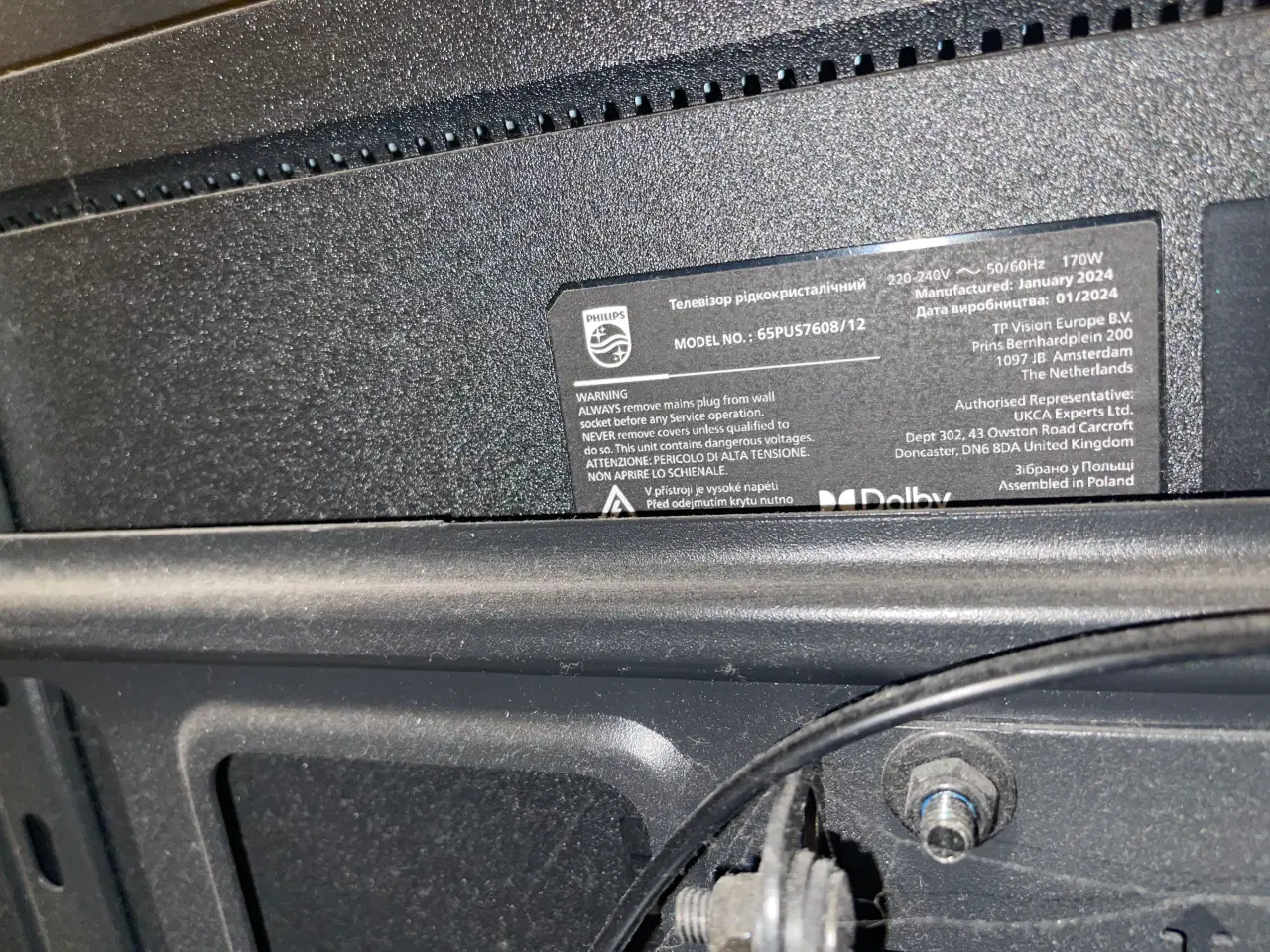 Billede 3 - Philips 65 tommer, med garanti endnu 