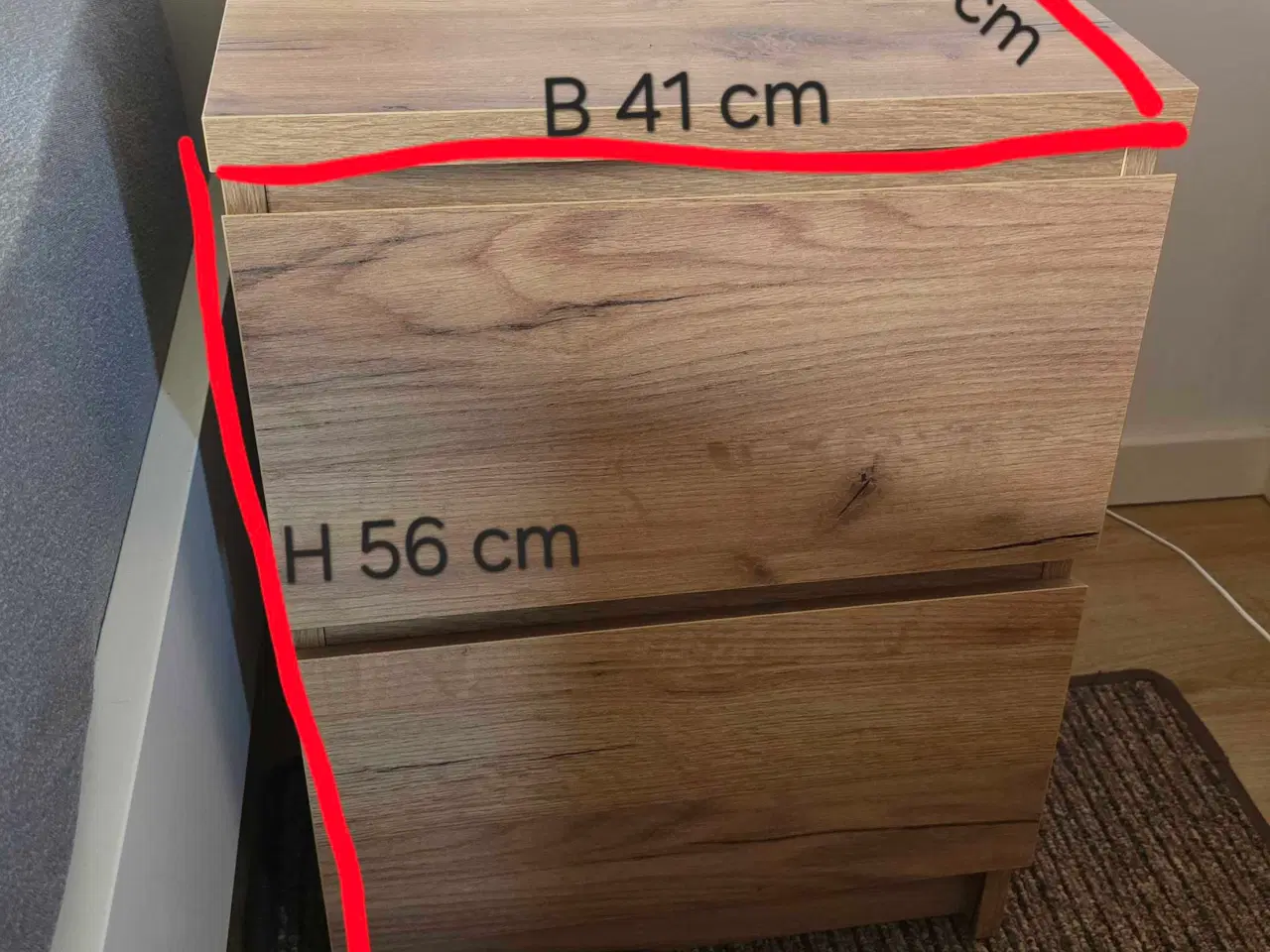 Billede 2 - Sengeborde i natur eg