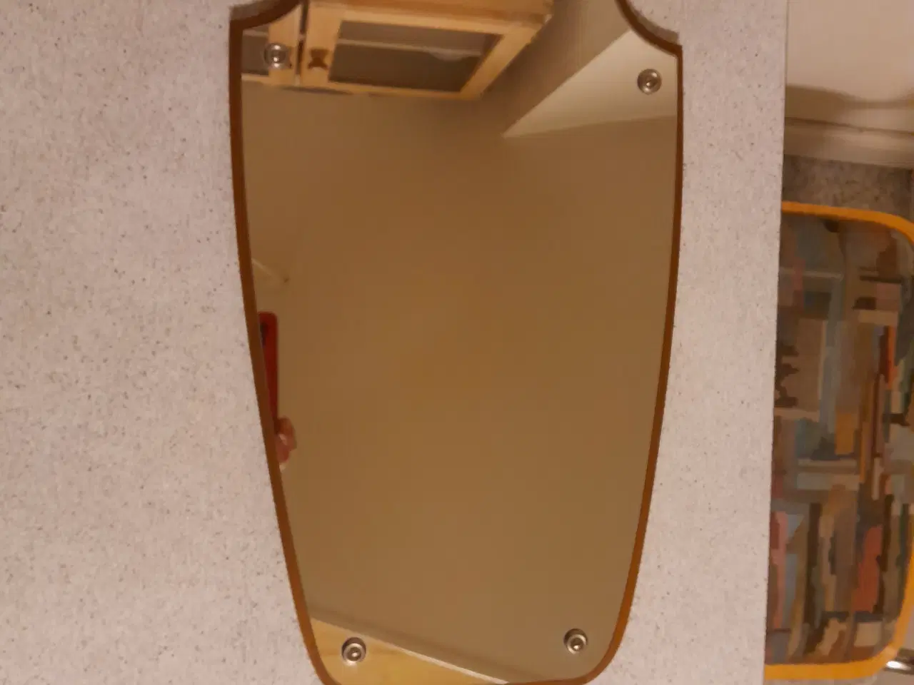 Billede 1 - Fint teak retro spejl 