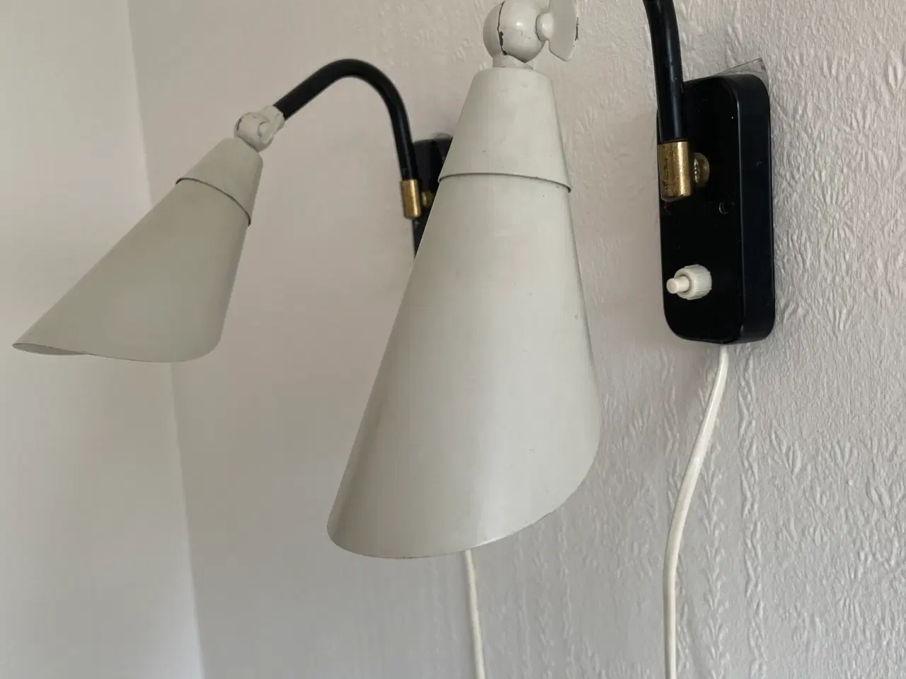 Billede 1 - Vintage væglamper med svingarm