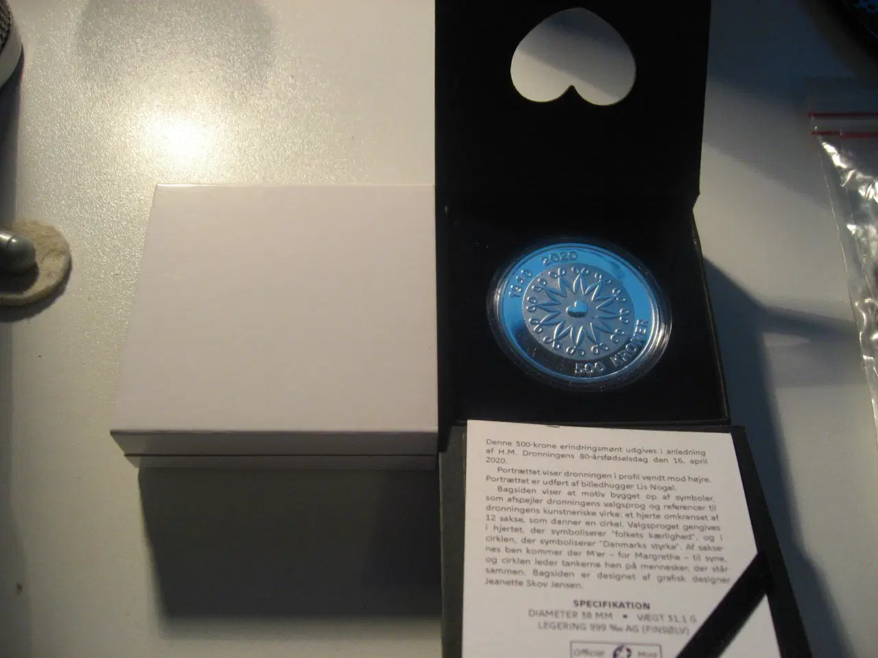 Billede 2 - Smukke 1 OZ 500 kr Sølvmønter2015,2020,2022 PR STK