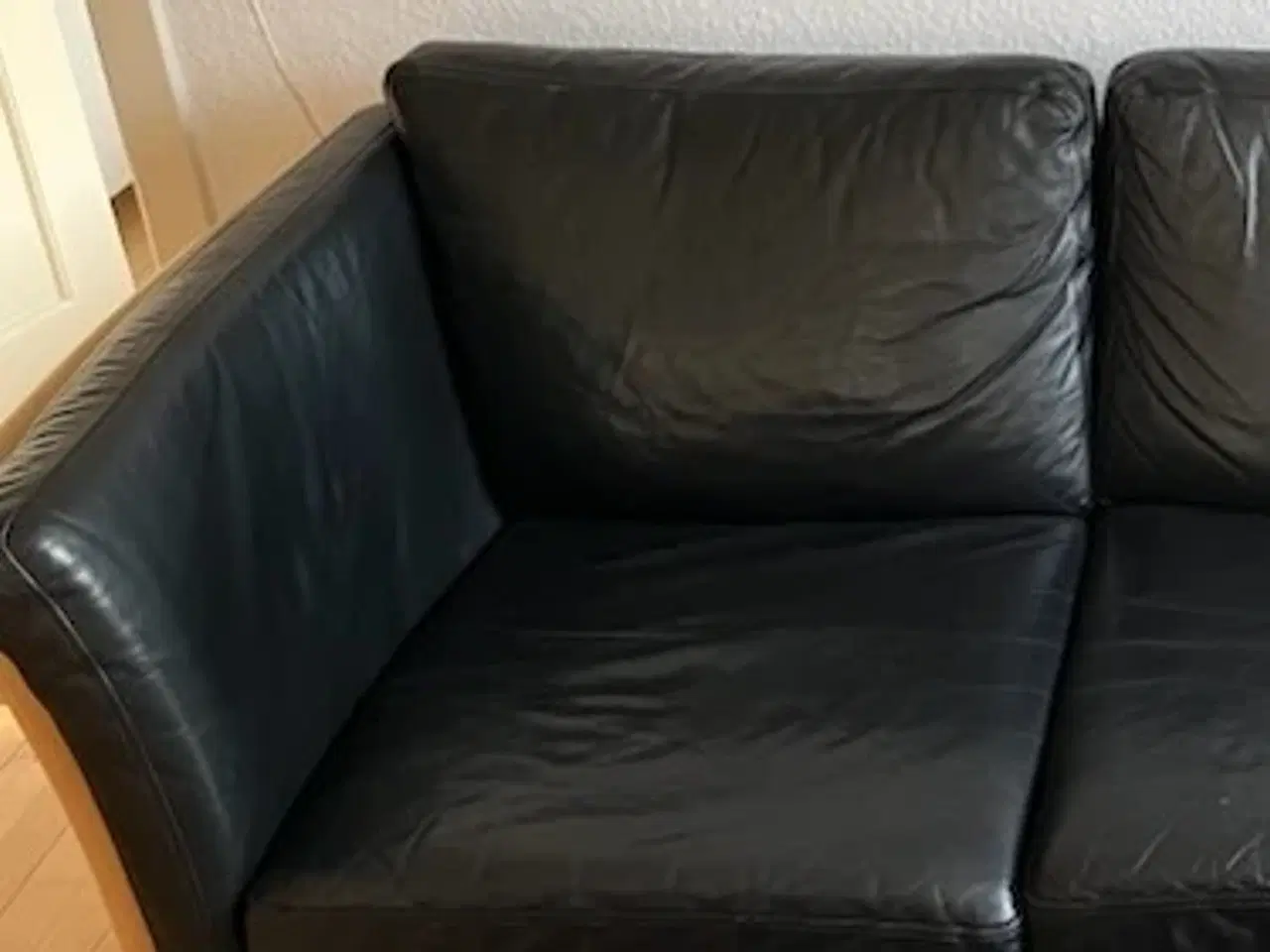 Billede 6 - Lædersofa sæbebehandlet bøg BYD