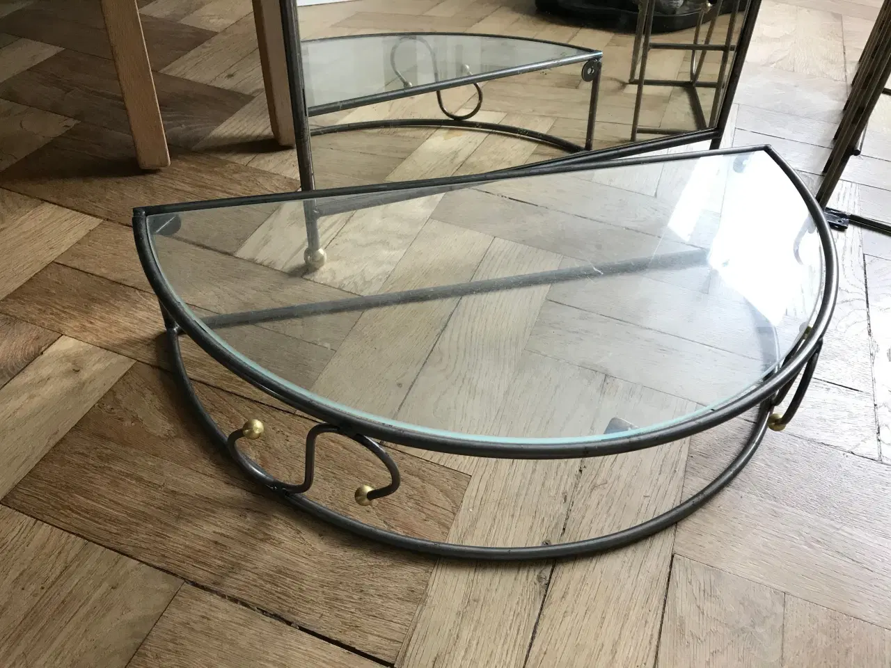 Billede 3 - Entremøbler med spejl, glasbord og knagerække