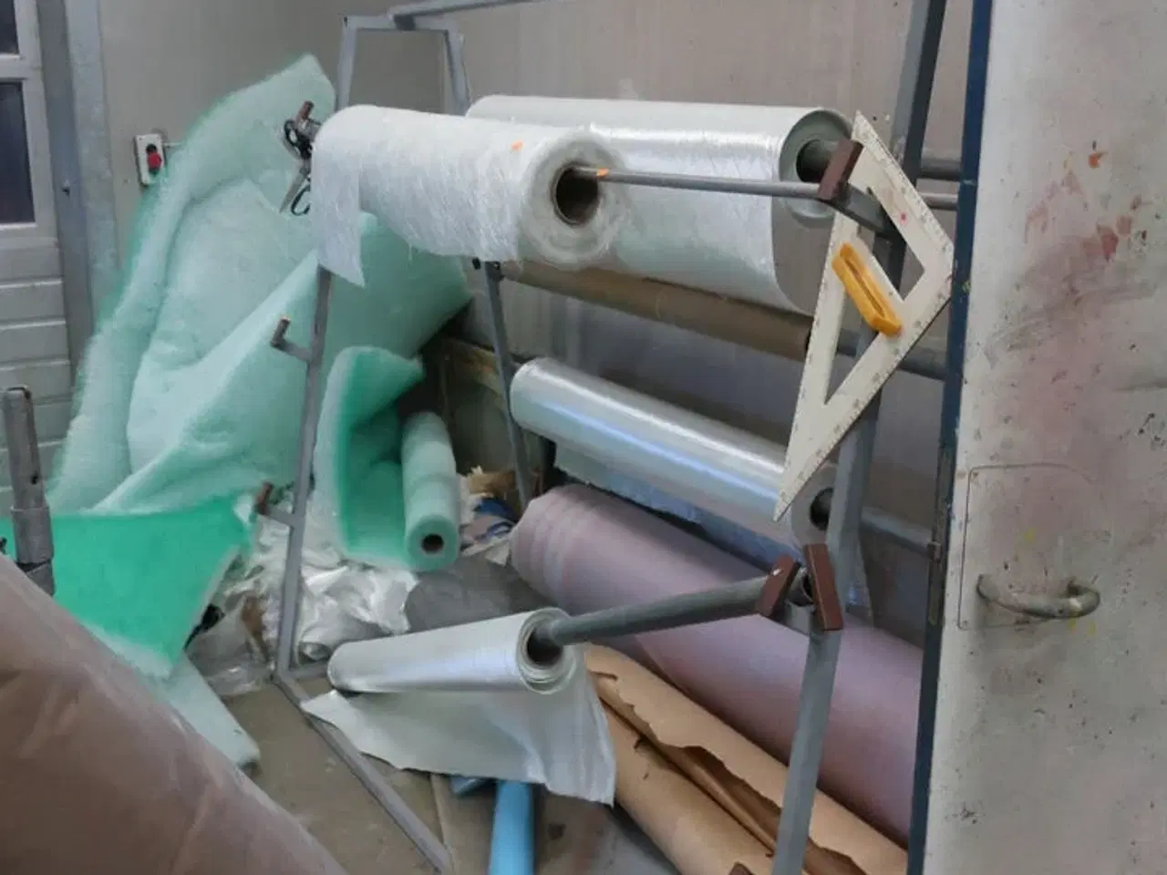 Billede 1 - Stativ til ruller inkl. div. glasfiberruller