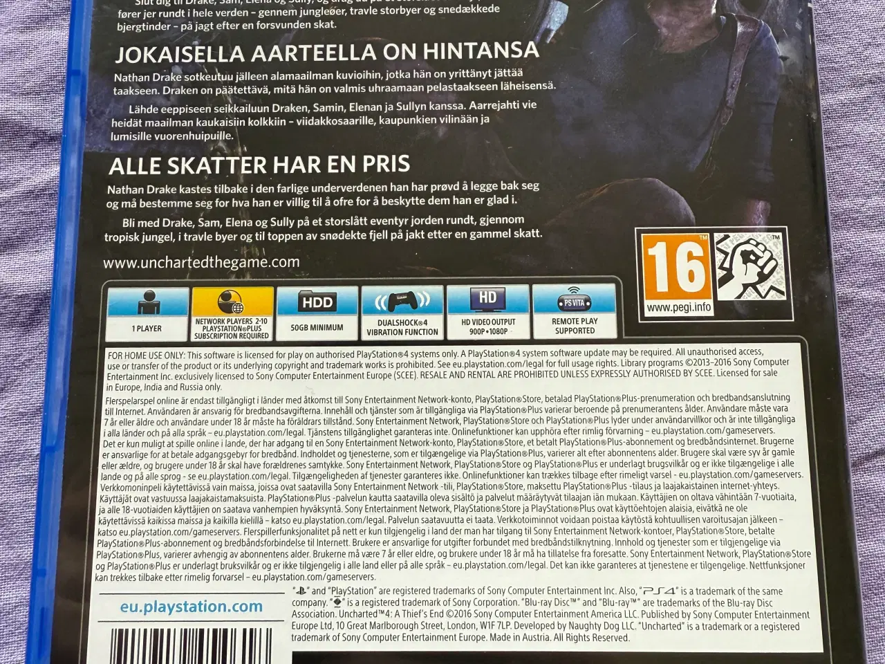 Billede 2 - Uncharted 4 PS4 spil
