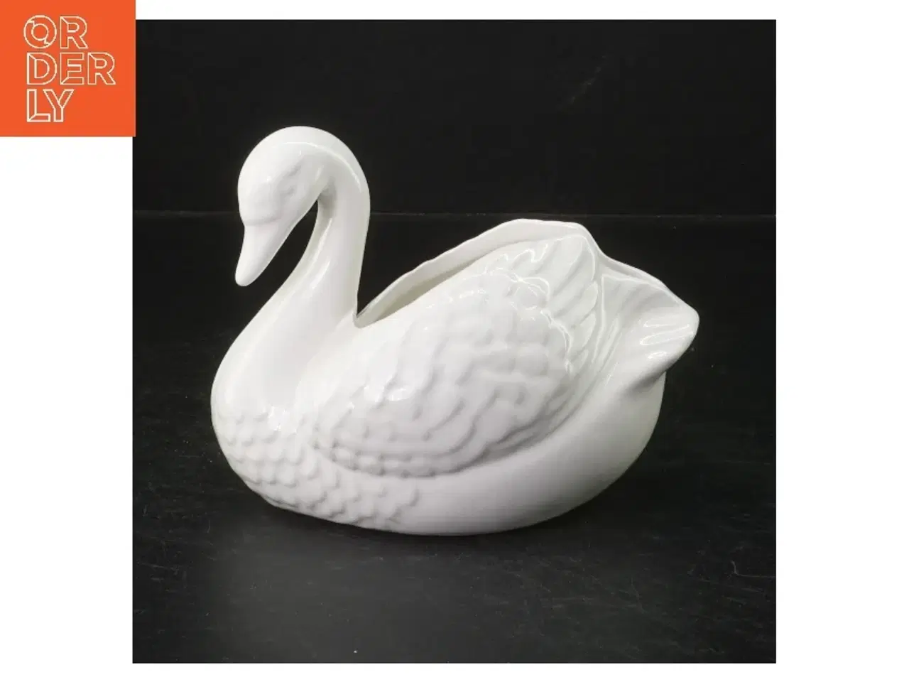 Billede 1 - Svaneformet keramiklysestage