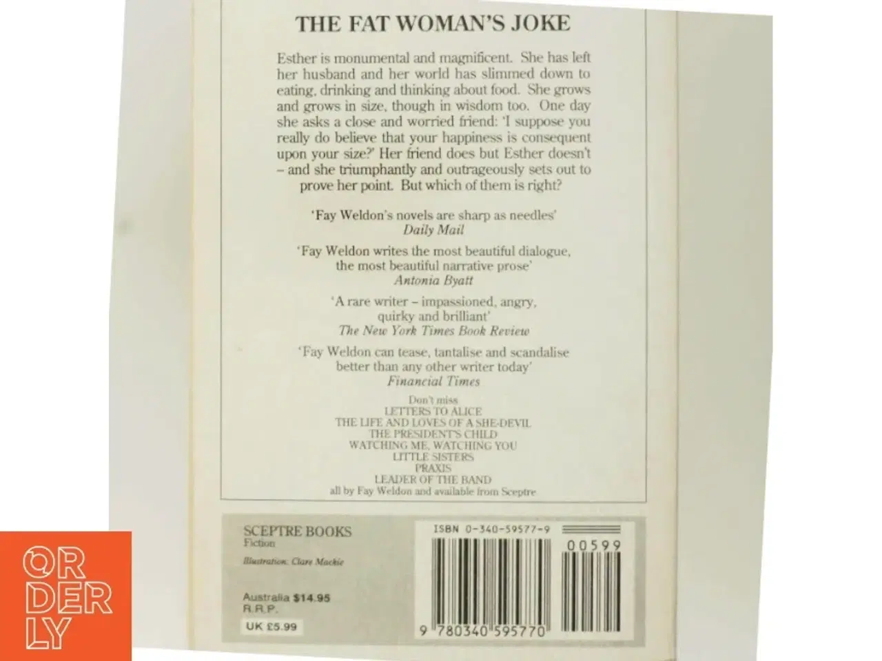 Billede 3 - The fat woman&#39;s joke af Fay Weldon (Bog)