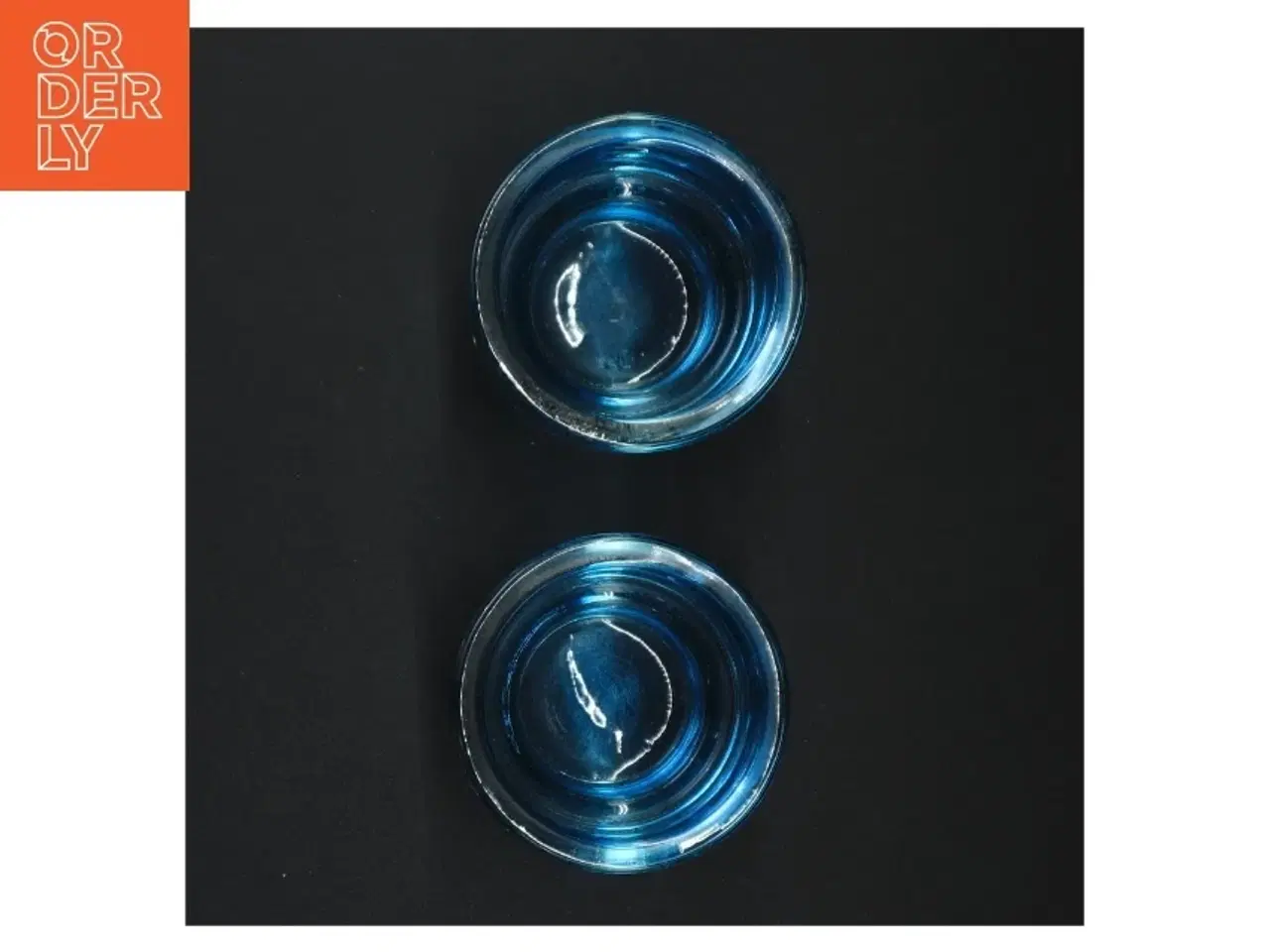 Billede 4 - Blå/turtis  glasvasesæt (str. 7 x 8 cm)