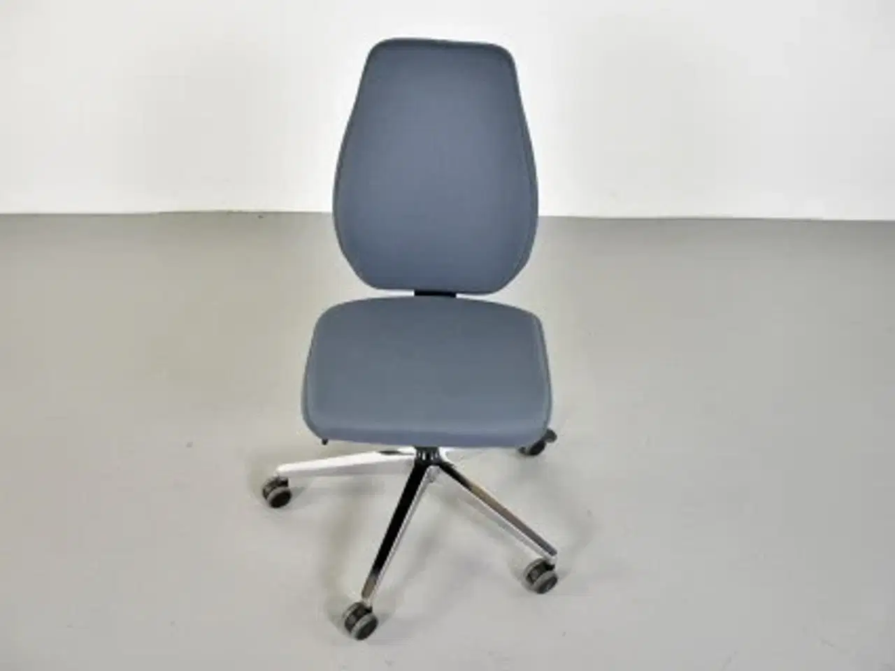 Billede 5 - Scan office kontorstol med blå/grå polster og krom stel