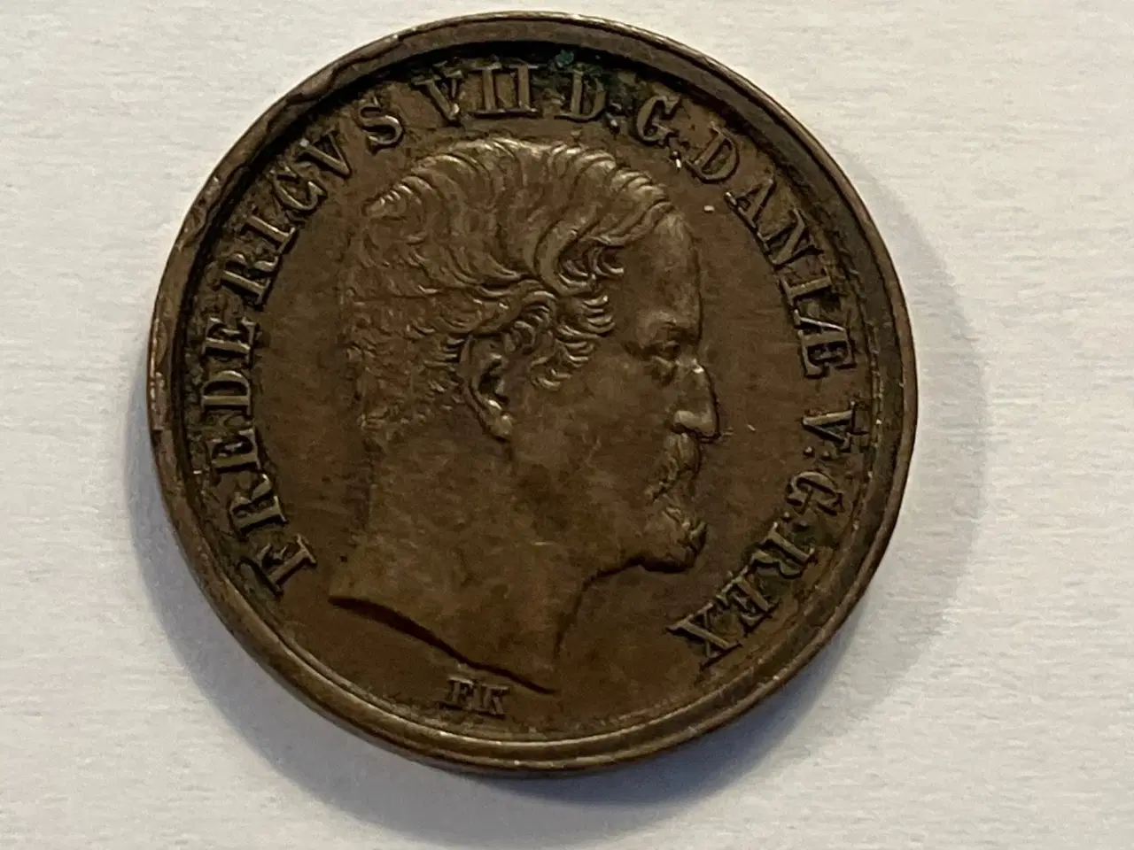 Billede 2 - 1 Rigsbankskilling 1853 Danmark