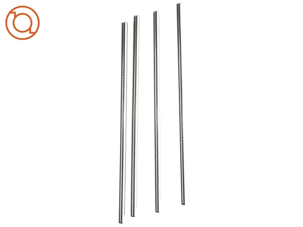 Billede 2 - Metalsugerør 4 styks inklusiv renser fra Sinnerup