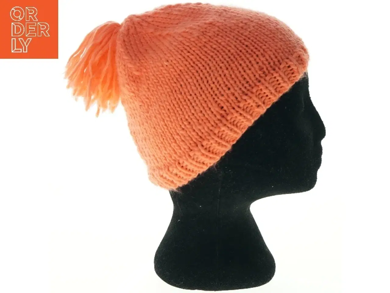 Billede 1 - Strikket hue med kvast (str. Ø. 24 cm)