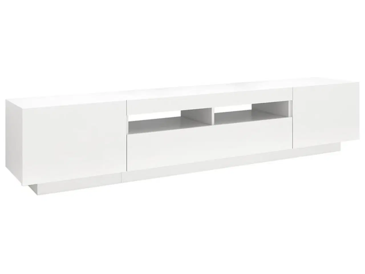 Billede 7 - Tv-skab med LED-lys 200x35x40 cm hvid