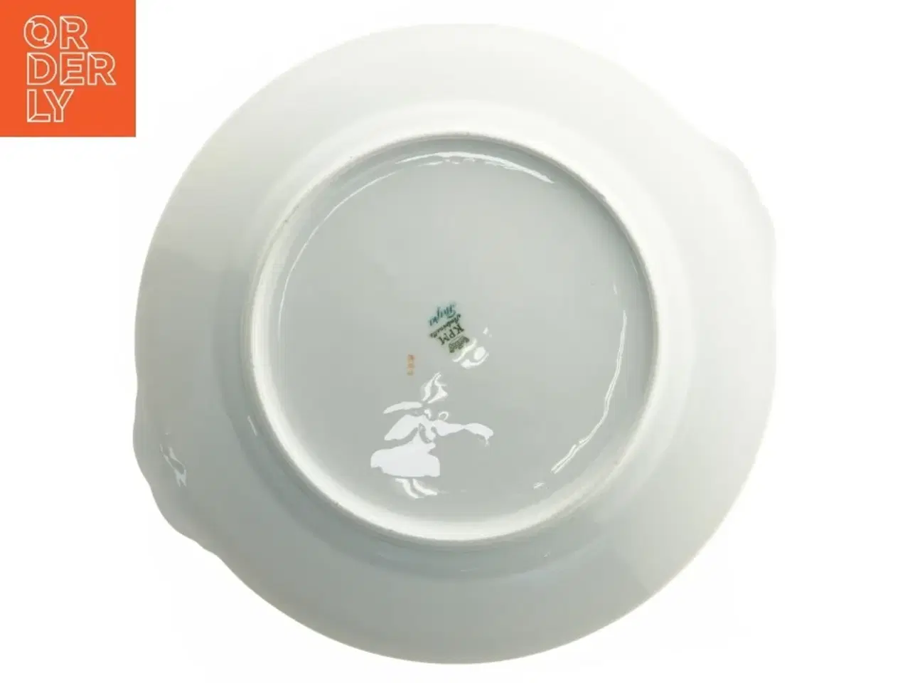 Billede 4 - Porcelænsfad med blomsterdekoration (str. 30 cm)