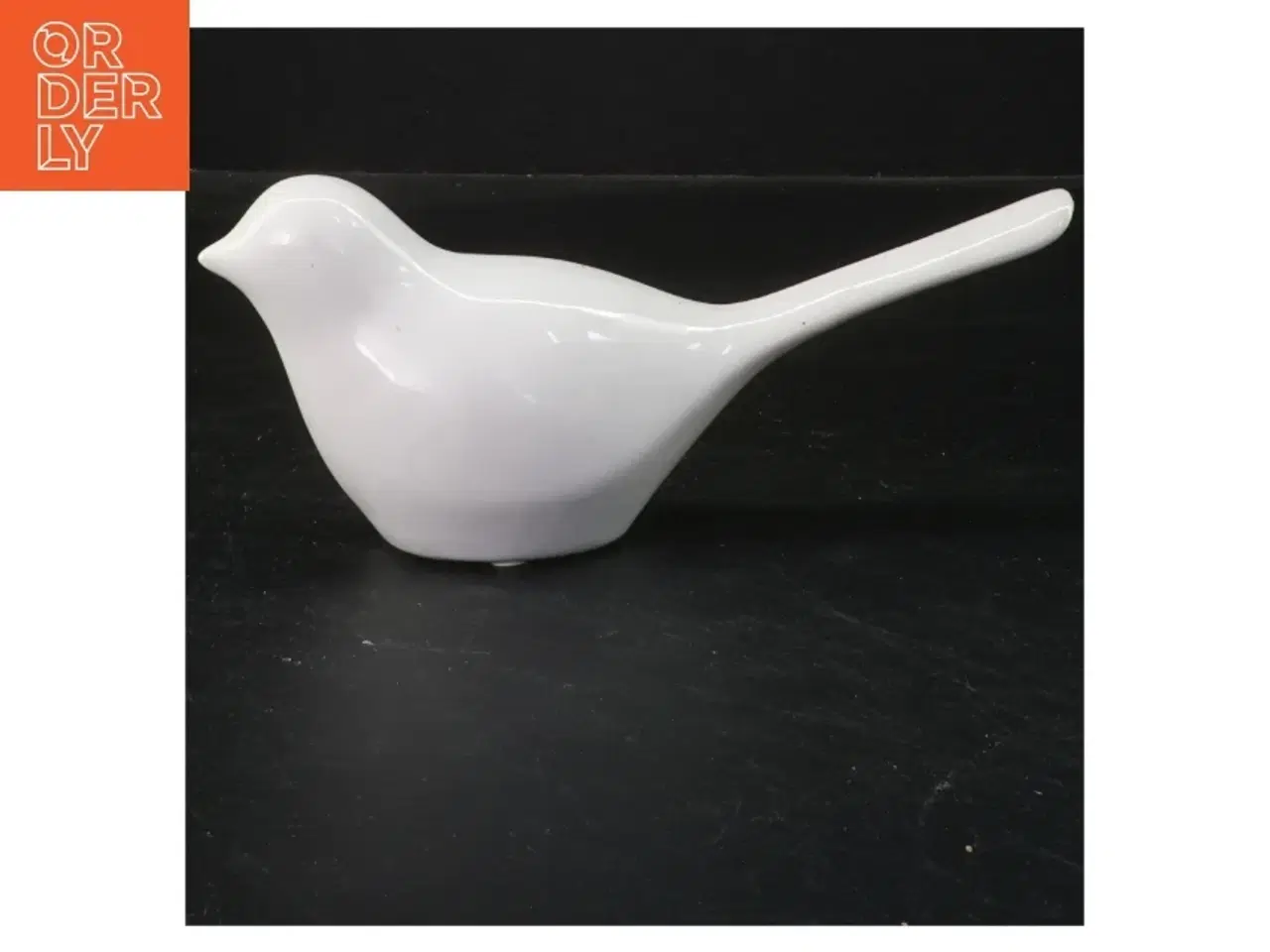 Billede 1 - Hvid fugl figur (str. 21x9 cm)