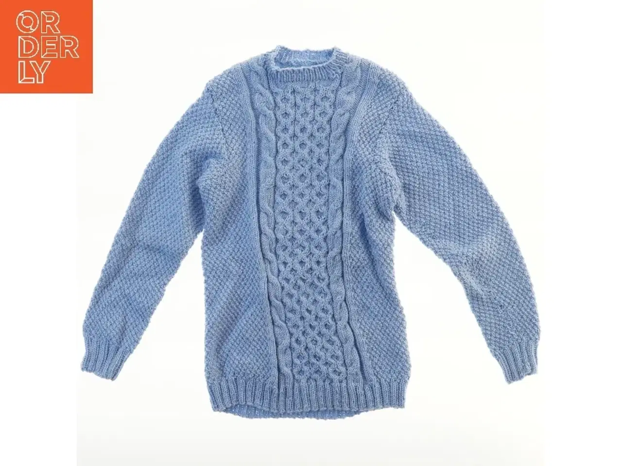 Billede 1 - Strikket sweater med kabelmønster (str.  31x57 cm)