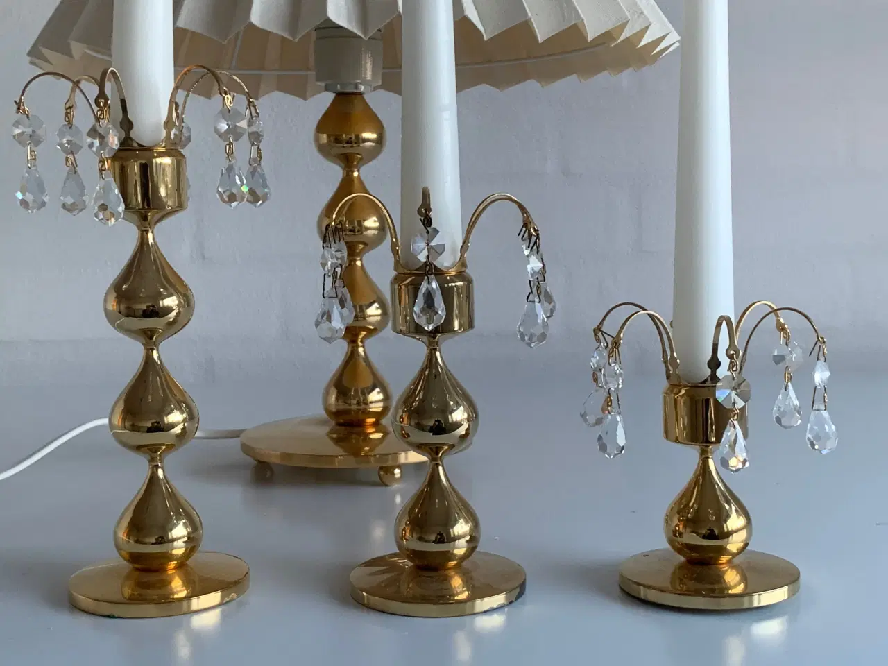 Billede 1 - Dråbe lysestager & dråbe lampe m skærm