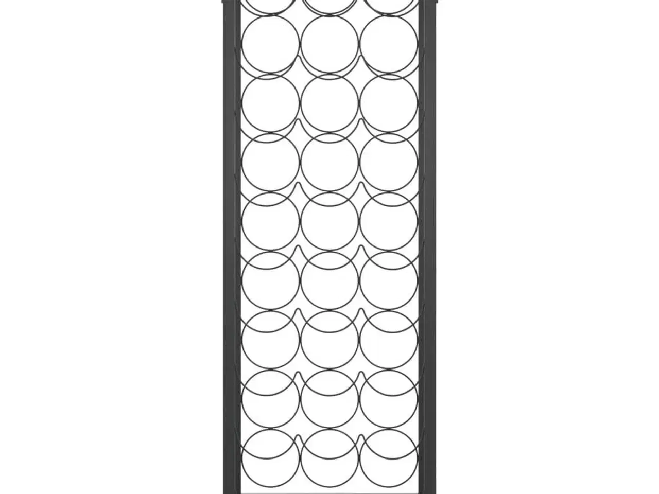 Billede 3 - Vinreol til 27 flasker 34x18x100 cm smedejern sort