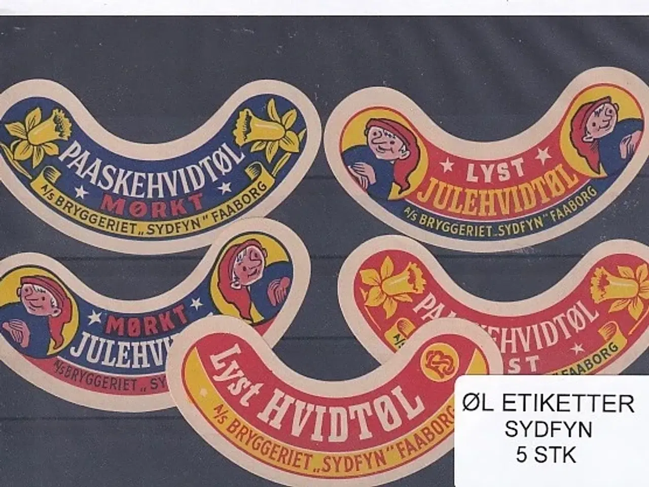 Billede 1 - Stakit Øl Etiketter - Sydfyn  5 Stk.