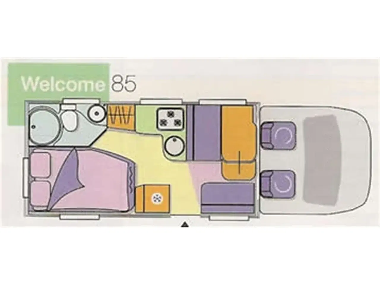 Billede 13 - 2005 - Chausson Welcome 85   Delintegreret autocamper med en populær indretning
