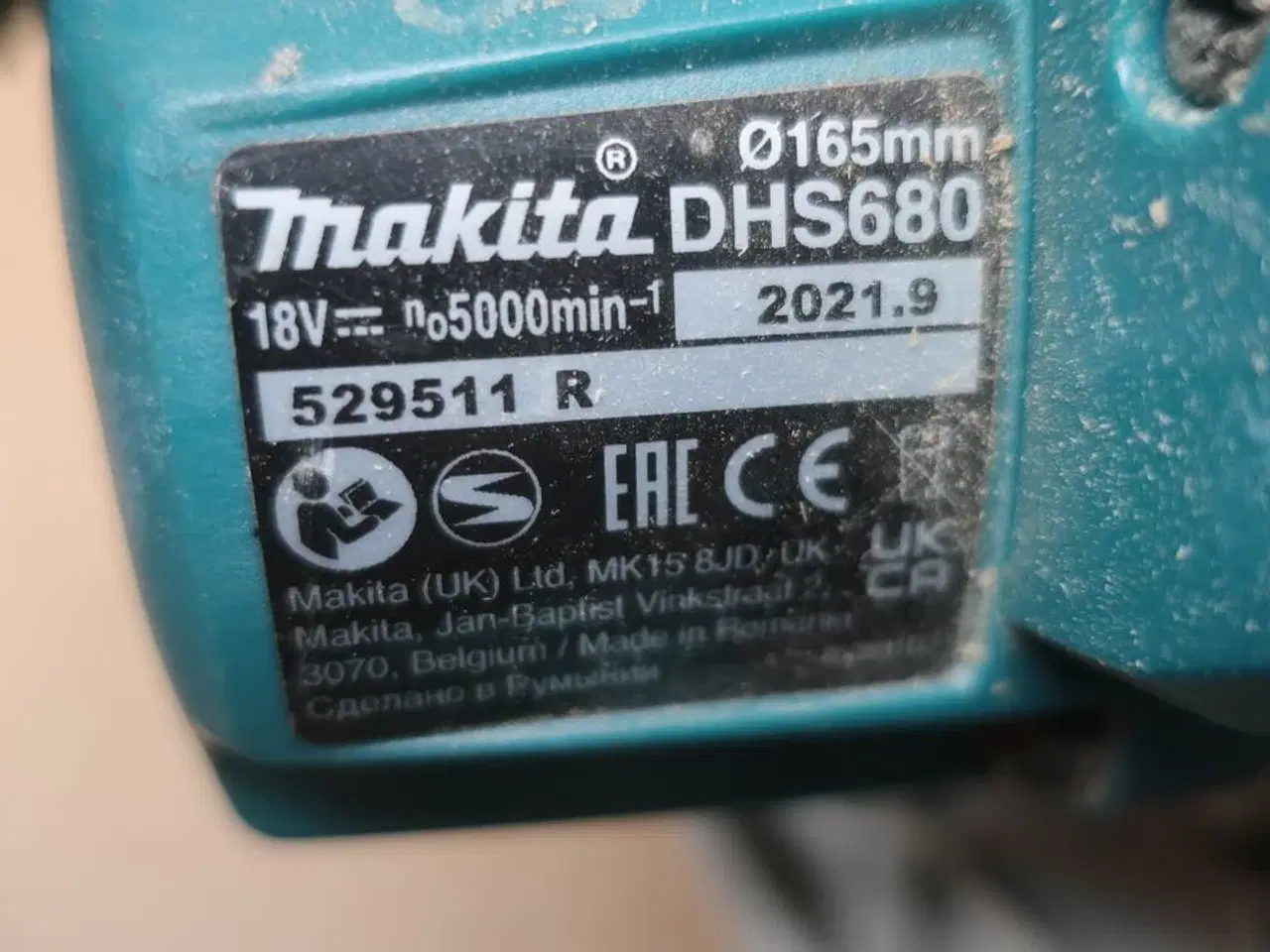 Billede 4 - Rundsav, lampe mv.  MAKITA  Model: DCG 180, DML 811, DHS 680, DJR 181
