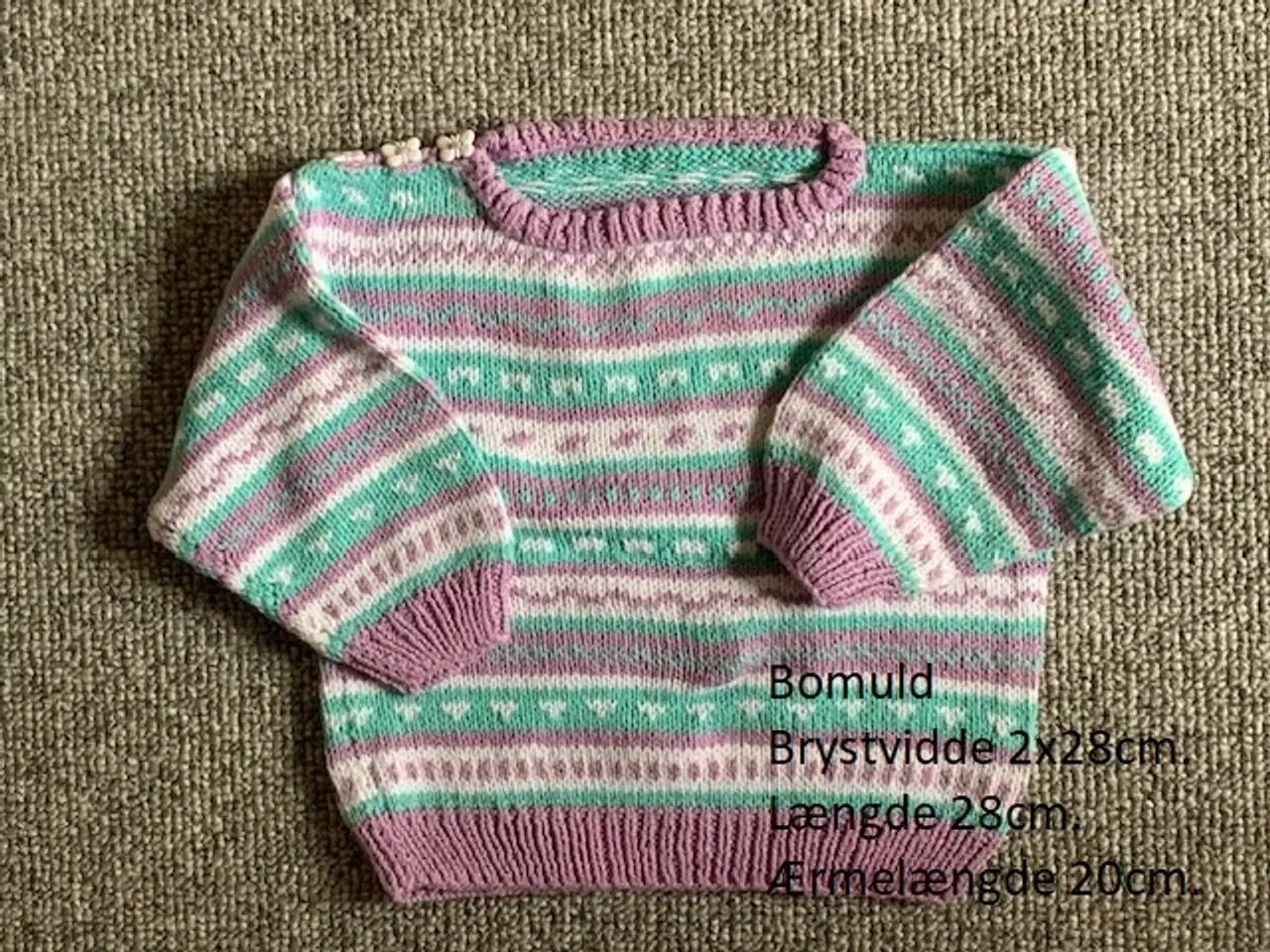 Billede 1 - Hjemmestrik - bluse - ubrugt - str. 1 år