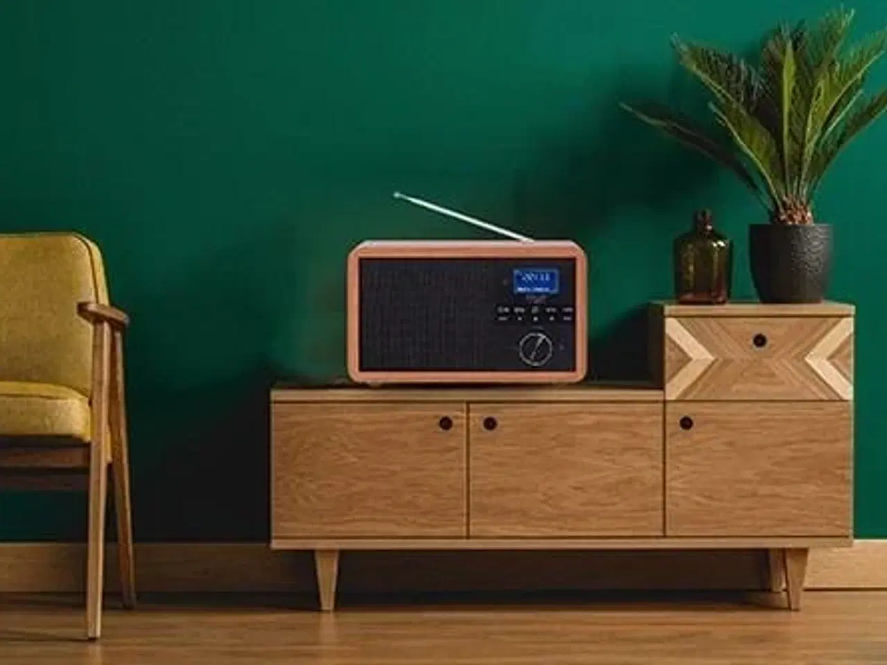 Billede 3 - Radio med vækkeur DAB+/FM – Adler AD 1184, træ/sort