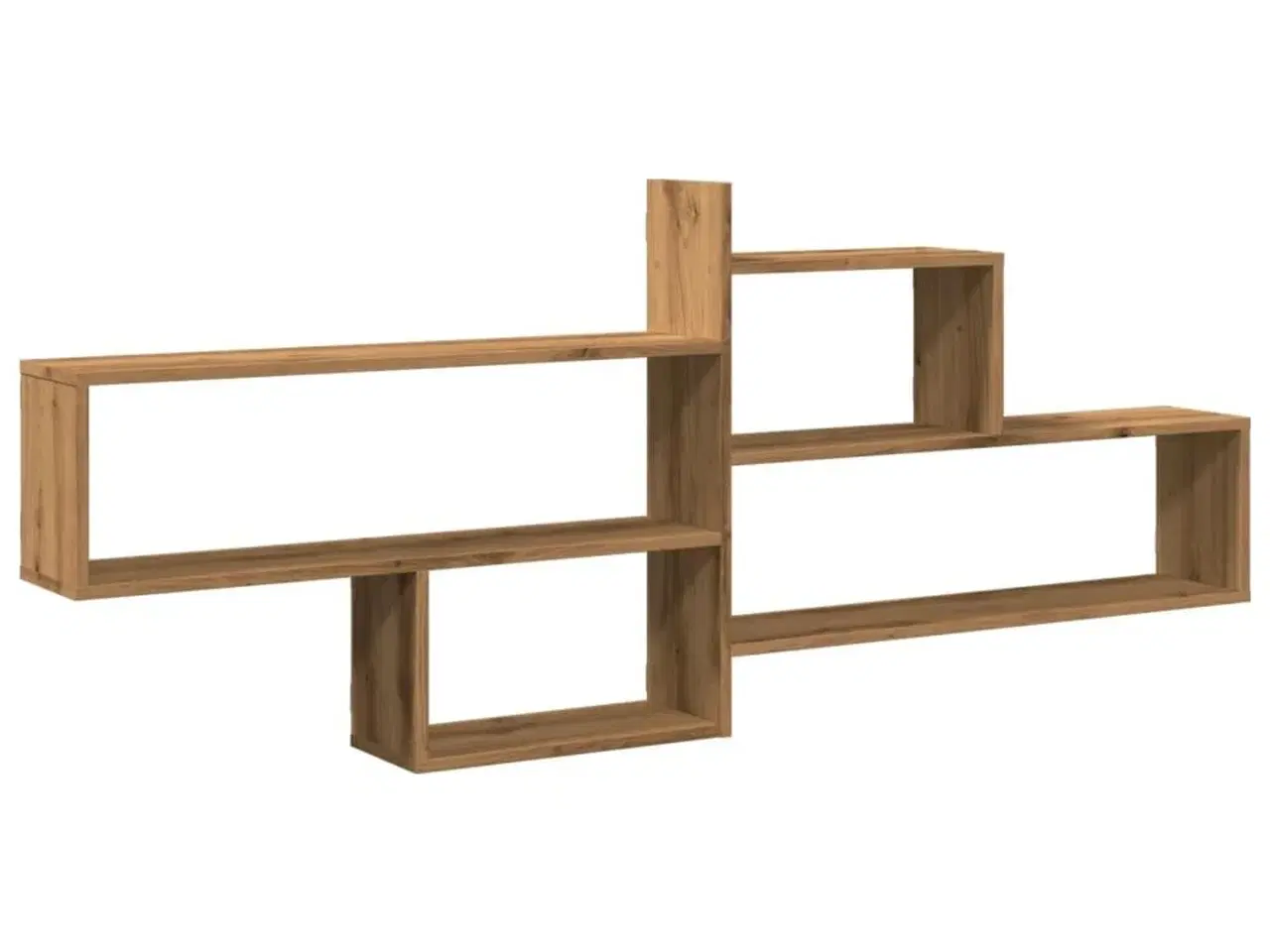 Billede 2 - Væghylde 167,5x18x68 cm konstrueret træ egetræsfarve